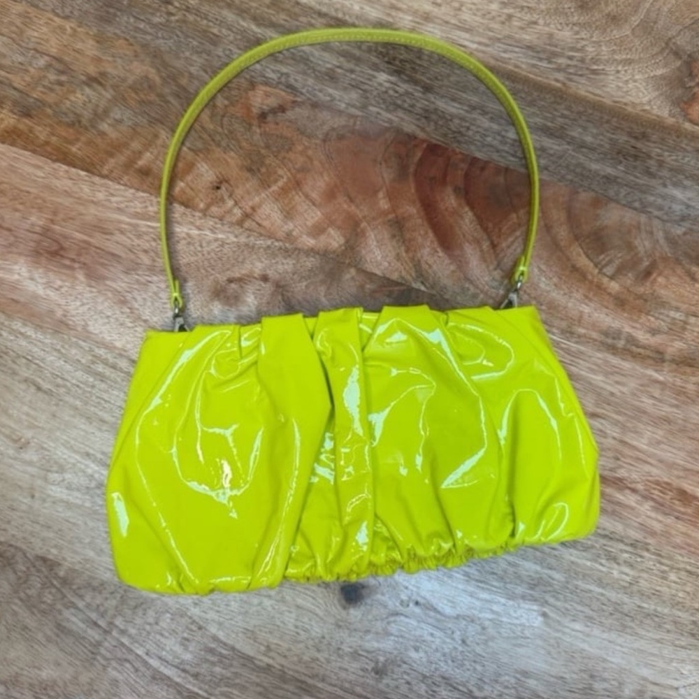 STAUD Neon Citron Shoulder Purse